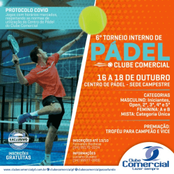 6º Torneio Interno de Padel - Masculino 3ª classe