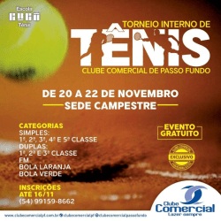 Torneio de Tênis Interno - CCPF - Duplas - 2ª Classe