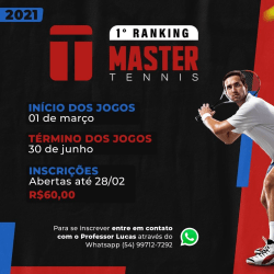 1° Ranking Master Tennis 2021 - 2° Classe Masculino