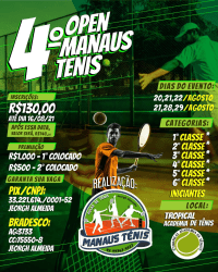 4°Open Manaus_Tenis 2021 - 1°Classe