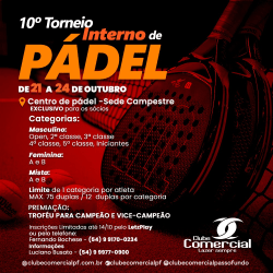 10 Torneio Interno de Padel CCPF  - Open 