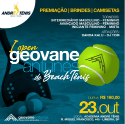 1º Open Geovane Antunes de Beach Tennis  - INICIANTE- MISTA