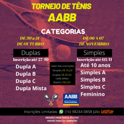 Torneio de tênis AABB  - Dupla C