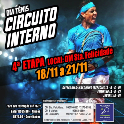 Circuito Interno DM Tênis 4° Etapa - Masculino B