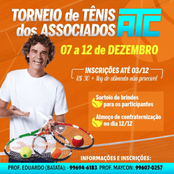 Torneio Interno de Tênis - Andradina Tênis Clube  - CATEGORIA OURO