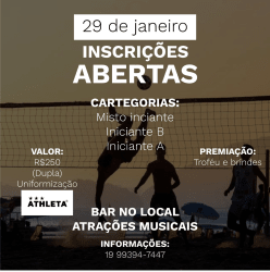 1º TORNEIO DE FUTEVÔLEI PRAIA - INICIANTE A