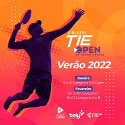 TIE OPEN  - VERÃO 2022 (CAT A, B, C e D) - CATEGORIA B - MASCULINA 