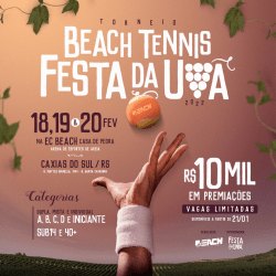 TORNEIO BEACH TENNIS - FESTA DA UVA 2022 - Dupla Misto - Categoria C