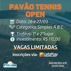 PAVÃO TENNIS OPEN  - C