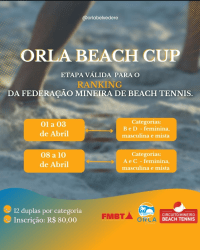 FMBT15 - Orla Beach Tennis Cup  - Dupla Feminina C 