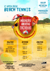 1º OPEN DECK DE BEACH TENNIS - MASCULINA 30+