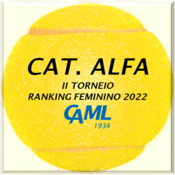 2º TORNEIO RANKING TÊNIS FEMININO 2022 - CAT. ALFA