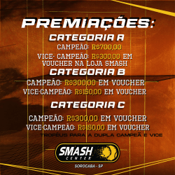 Torneio de duplas de Tênis Smash center Sorocaba - CATEGORIA B