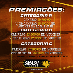 Torneio de duplas de Tênis Smash center Sorocaba - CATEGORIA C