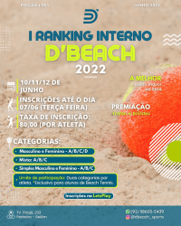 1ª RANKING D´BEACH 2022 - DUPLA FEMININO C