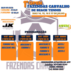 1º OPEN FAZENDAS CARVALHO DE BEACH TENNIS - MISTA B