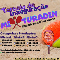 Torneio de Inauguração e 1° Mixturadin Na Praia Tenis - Mista B