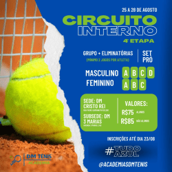 4ª Etapa Circuito Interno Dm Tênis - Masculino A