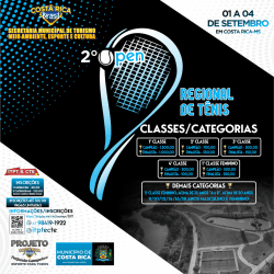 2º Open Estadual de Tênis - Costa Rica  - MS - 1° CLASSE FEMININO