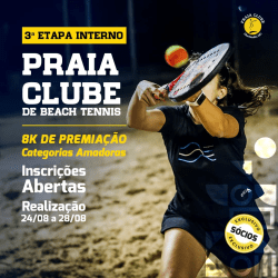 3ª ETAPA DO CAMPEONATO INTERNO DE BEACH TENNIS 2022 - Feminino B