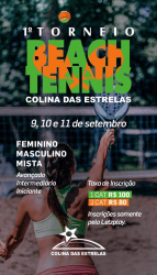 1º Torneio de Beach Tennis Colina das Estrelas - Kids Masculina Sub 10