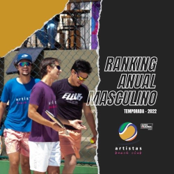 ARTISTAS BEACH CLUB - RANKING ANUAL MASCULINO 2022