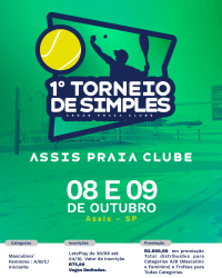 1⁰ Torneio de Simples APC - Simples Feminino Iniciante