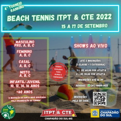 4º Torneio Ranking Beach Tennis ITPT & CTE - FEMININO "C"