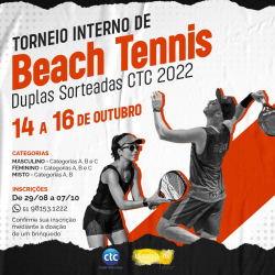 Torneio Interno de Beach Tennis Duplas Sorteadas