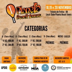 1°Open Planeta Beach Tennis - Feminino C