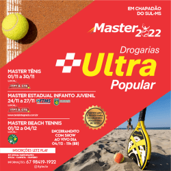 Master 2022 Drograrias Ultra Popular de Tênis - 1º Classe - Masculino