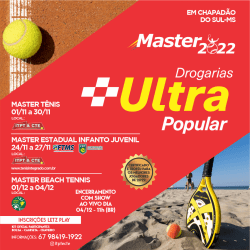 Master 2022 Drograrias Ultra Popular de Tênis - 4º Classe - Masculino