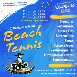 2° Municipal de Beach Tennis de Osório - Copa Tchê Bier Cervejaria - Categoria C simples feminino