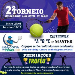 2.Torneio Liga Cotia de Tênis 2022 - Categoria Master