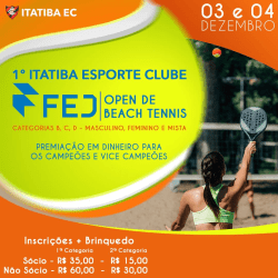 1º Itatiba Esporte Clube - FEJ Open de Beach Tennis - Categoria Mista D