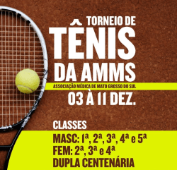 Torneio de Tênis da AMMS - Associação Médica de Mato Grosso do Sul - Segunda Classe Masculina