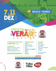 Circuito Verão de Beach Tennis - SOVA - INSCRIÇÕES SIMPLES - Simples - Masculino - C