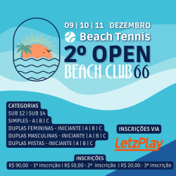 2º OPEN DE BEACH TENNIS BEACH CLUB 66 - Sub 12