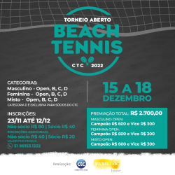 Torneio Aberto de Beach Tennis 2022 - Feminina D