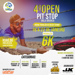 4º OPEN PIT STOP BOLA BRANCA ARENA TRAVALAO DE BEACH TENNIS - MISTA A