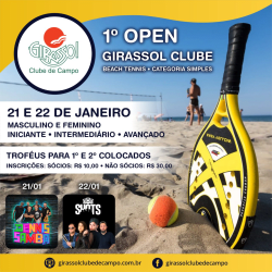 1 Open de  De Beach Tenis - Categoria Simples - Masculino - Avançado