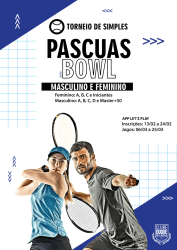 TORNEIO DE SIMPLES - PASCUAS BOWL 2023 - MASCULINO - Master+50