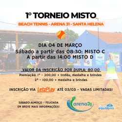 1° Torneio Misto - Beach Tennis  - Misto C 