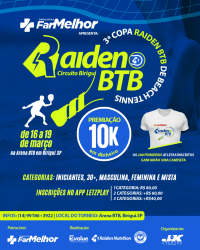 3ª COPA RAIDEN BTB DE BEACH TENNIS - FEMININA C