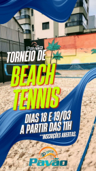 Torneio de Beach Pavão - Categoria Unica 