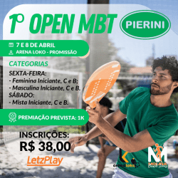 1º Open MBT PIERINI de Beach Tennis - Mista C