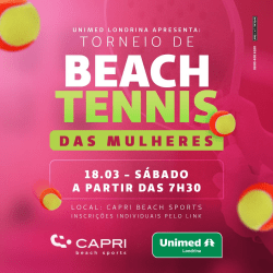 TORNEIO DE BEACH TENNIS DAS MULHERES - UNIMED LONDRINA - INTERMEDIÁRIO 