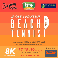 3º OPEN DE BEACH TENNIS FESTIVAL KIDS 18/MARÇO - kids