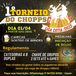 1. Torneio Aberto do Chopps Liga Cotia / 2023 - Categoria A