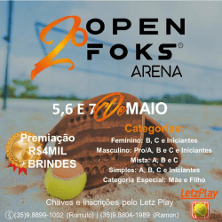 2º OPEN FOKS ARENA  - Dupla Feminina B